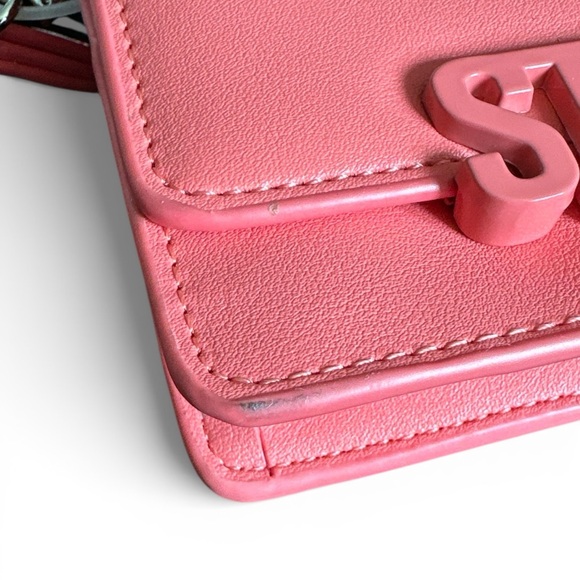 Steve Madden BCabbyy Sunset Coral Faux Leather Flap Wallet/Wristlet/Clutch NWT - Picture 8 of 10